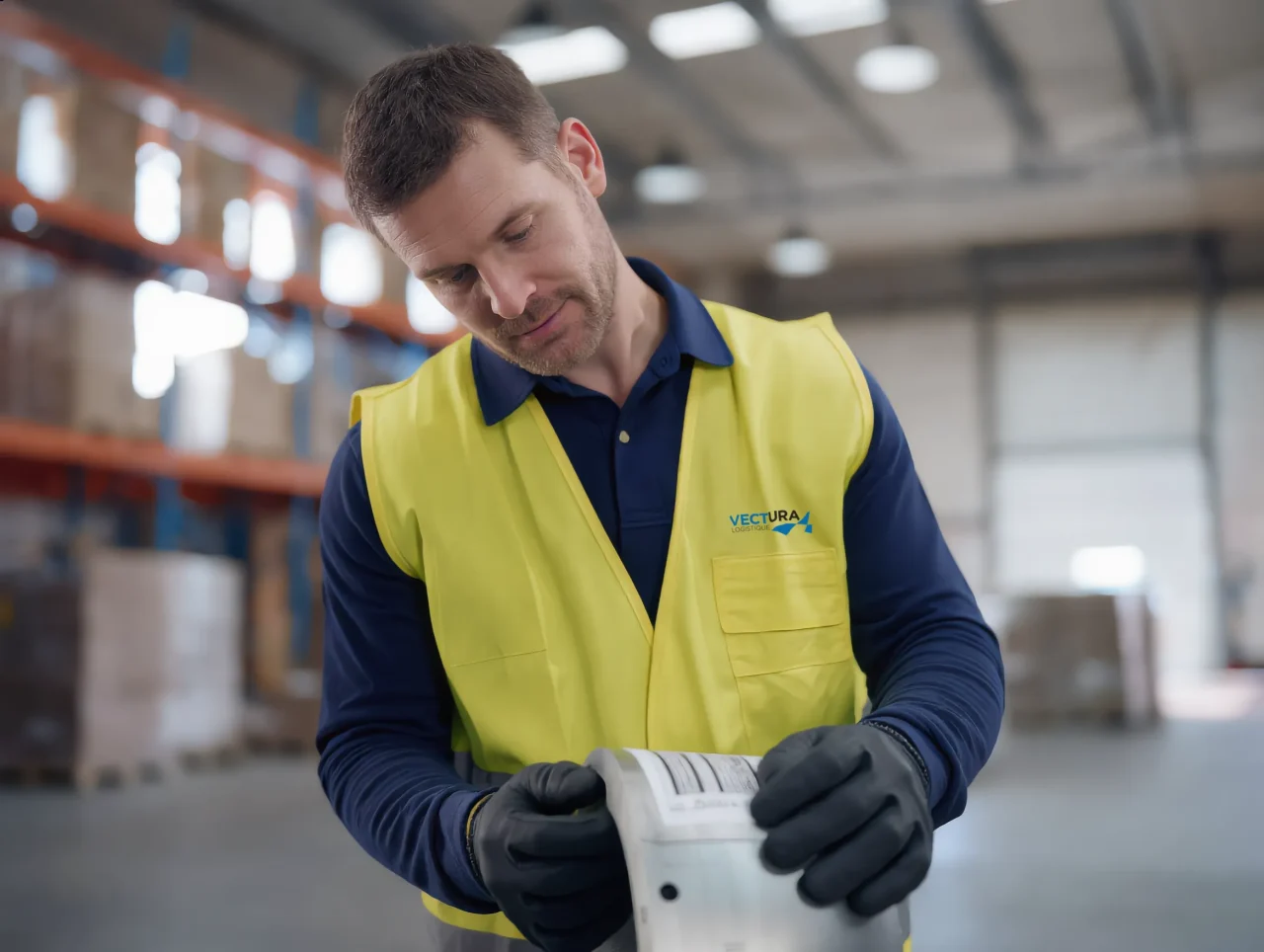 Contrôle qualité d’une pièce aéronautique avec vérification de traçabilité en environnement logistique industriel