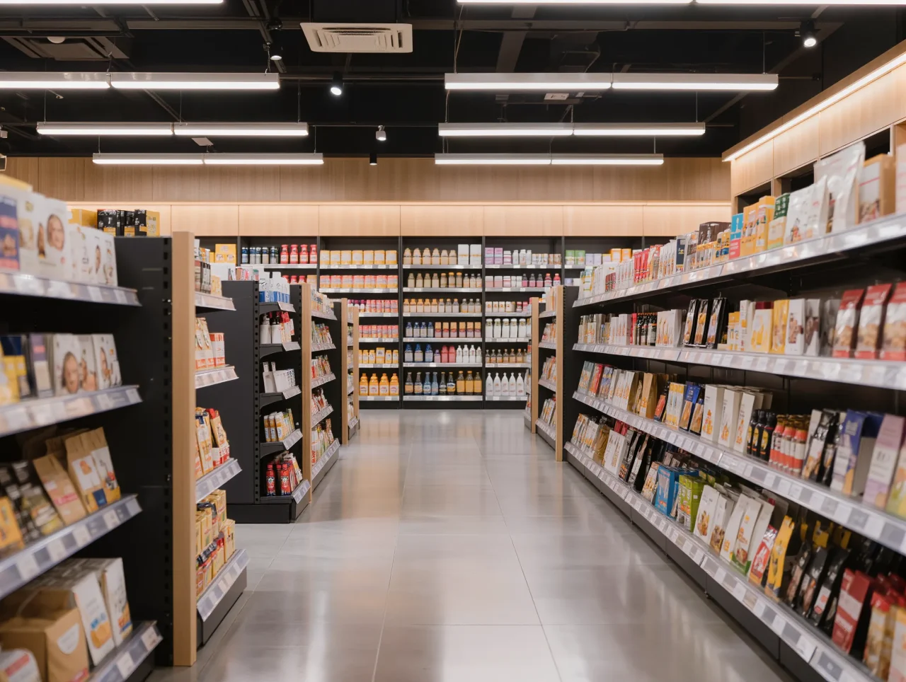 Allée magasin approvisionnée – logistique retail