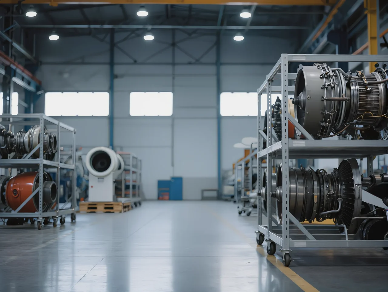 Plateforme logistique aéronautique à Toulouse avec stockage sécurisé de composants moteurs